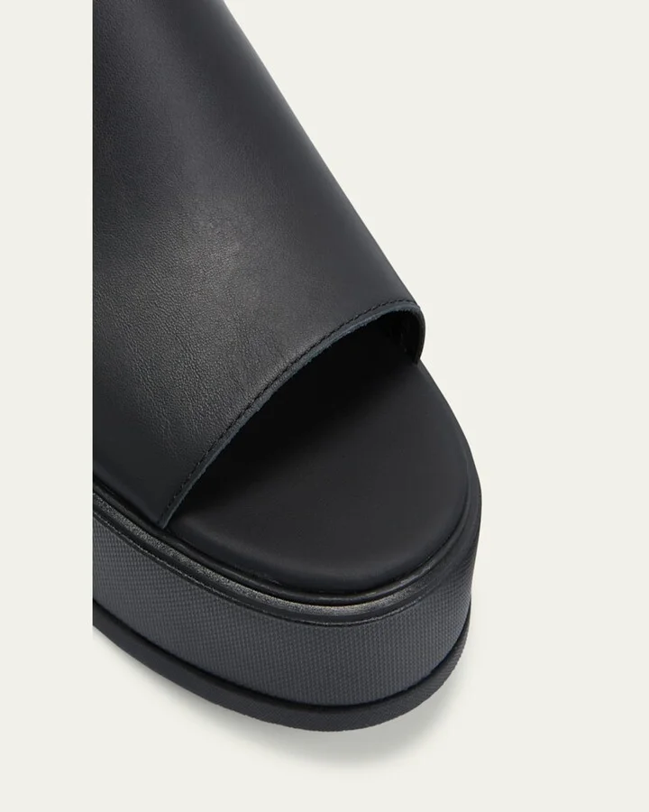 Dayspring Leather Platform Slide Sandals - Image 5