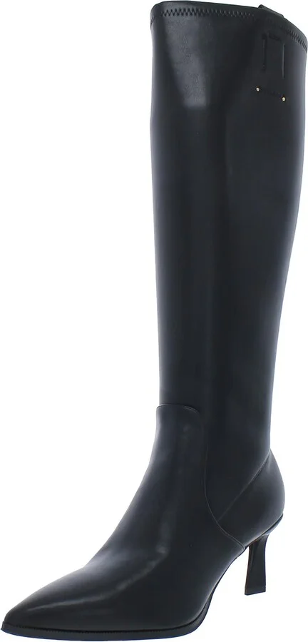 Daytona Womens Faux Leather Heels Knee-High Boots