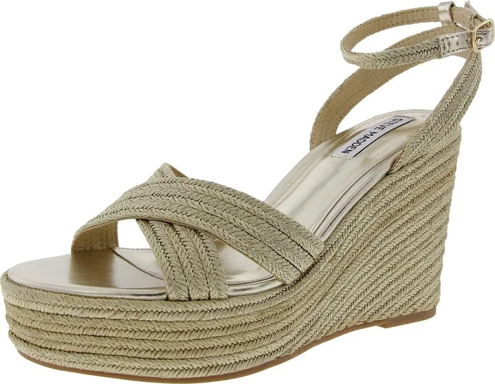Dazed Womens Woven Man Made Wedge Sandals