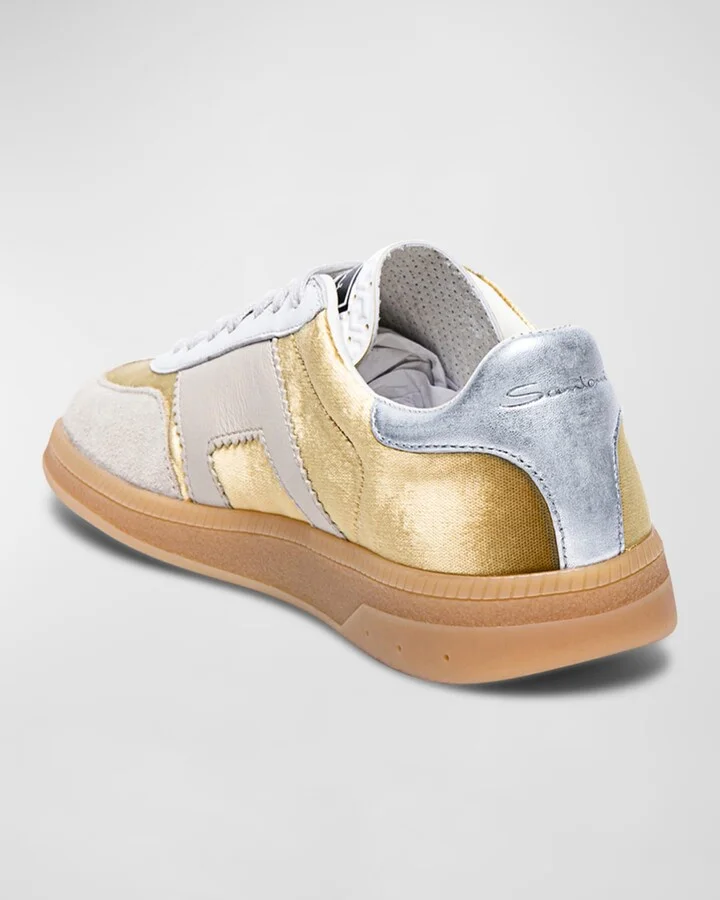 DBA Metallic Leather Low-Top Sneakers - Image 2