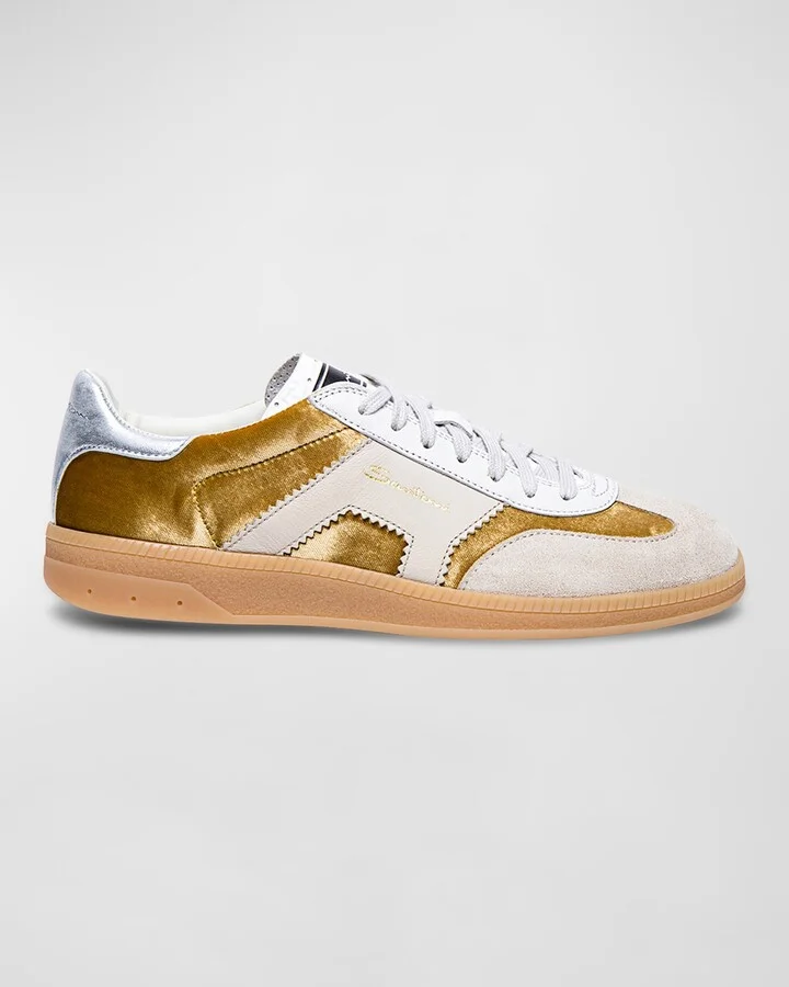 DBA Metallic Leather Low-Top Sneakers