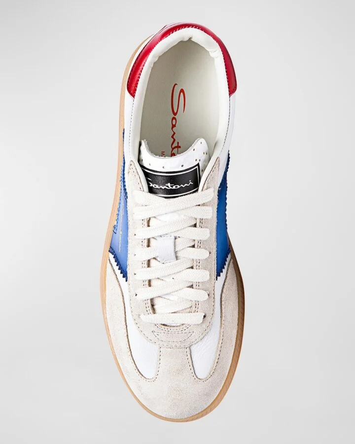 DBA Mixed Leather Low-Top Sneakers - Image 8