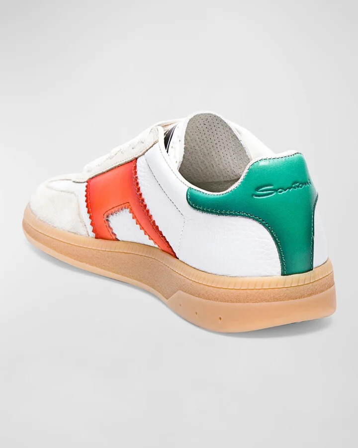 DBA Mixed Leather Low-Top Sneakers - Image 4