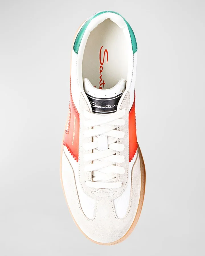 DBA Mixed Leather Low-Top Sneakers - Image 7