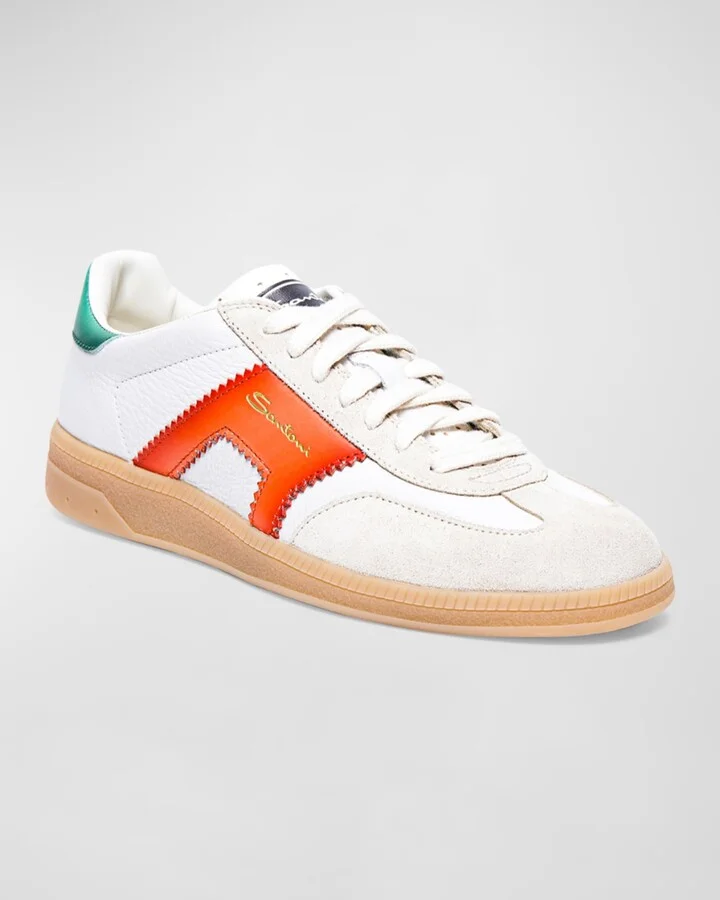 DBA Mixed Leather Low-Top Sneakers - Image 8