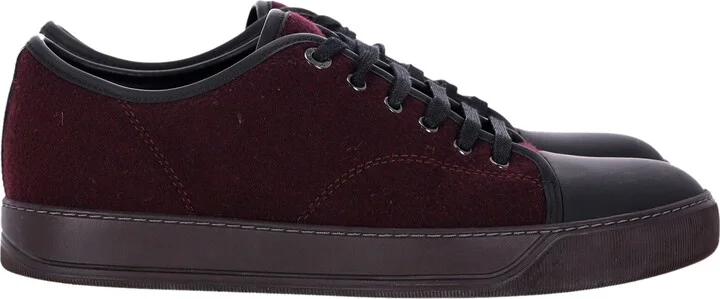 DBB1 Matte Cap Toe Low Top Sneaker in Burgundy Suede