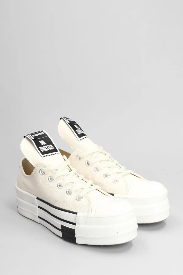 Dbl Drkstar Ox Sneakers In Beige Cotton - Image 2