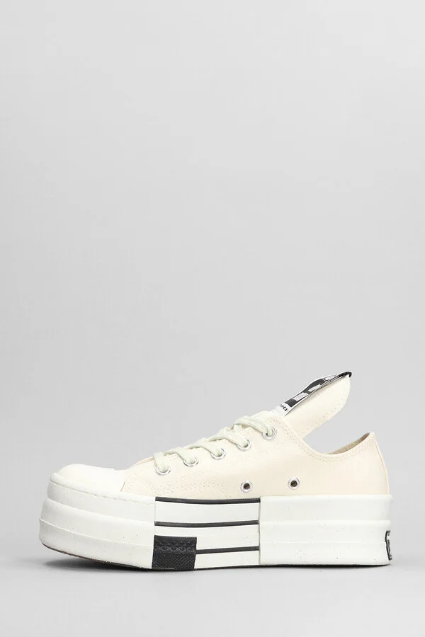 Dbl Drkstar Ox Sneakers In Beige Cotton - Image 3
