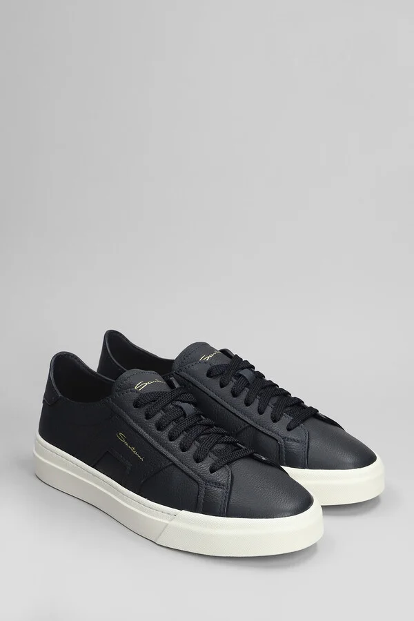 Dbs Sneakers In Blue Leather - Image 2