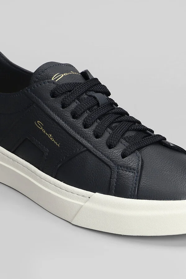 Dbs Sneakers In Blue Leather - Image 5