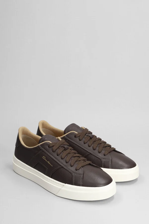 Dbs Sneakers In Brown Leather - Image 2