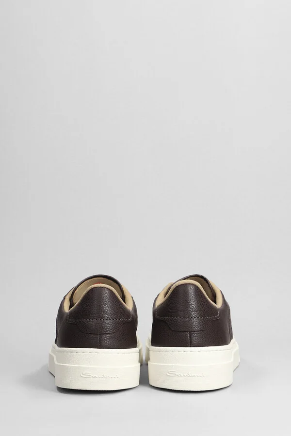 Dbs Sneakers In Brown Leather - Image 4