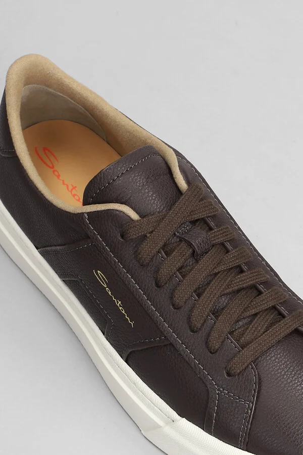 Dbs Sneakers In Brown Leather - Image 5