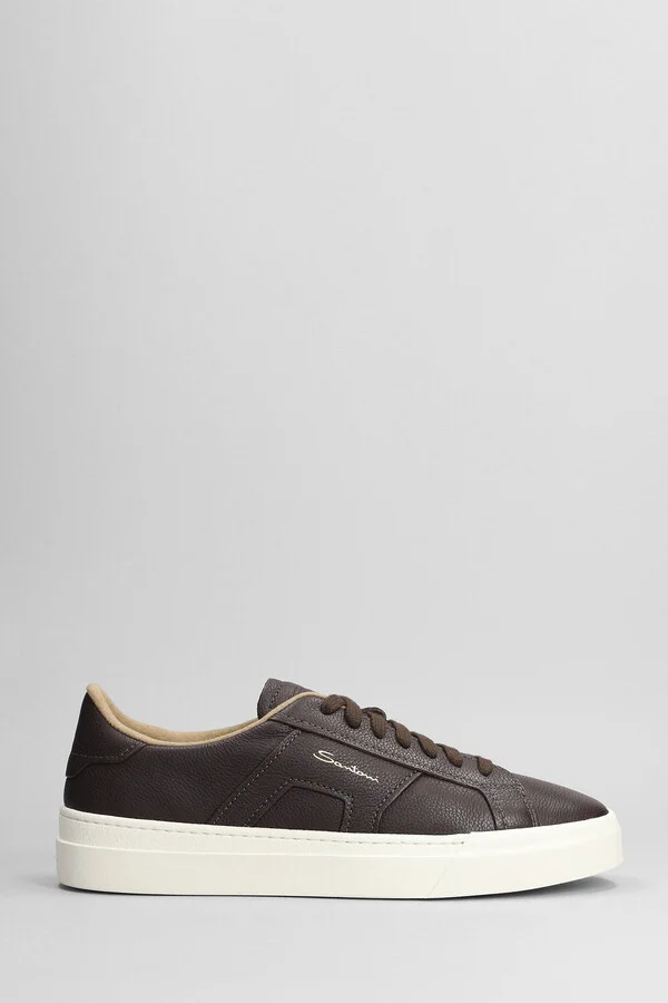 Dbs Sneakers In Brown Leather