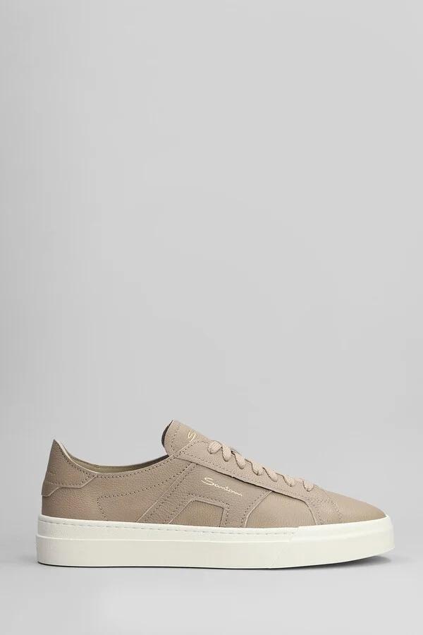 Dbs Sneakers In Taupe Leather