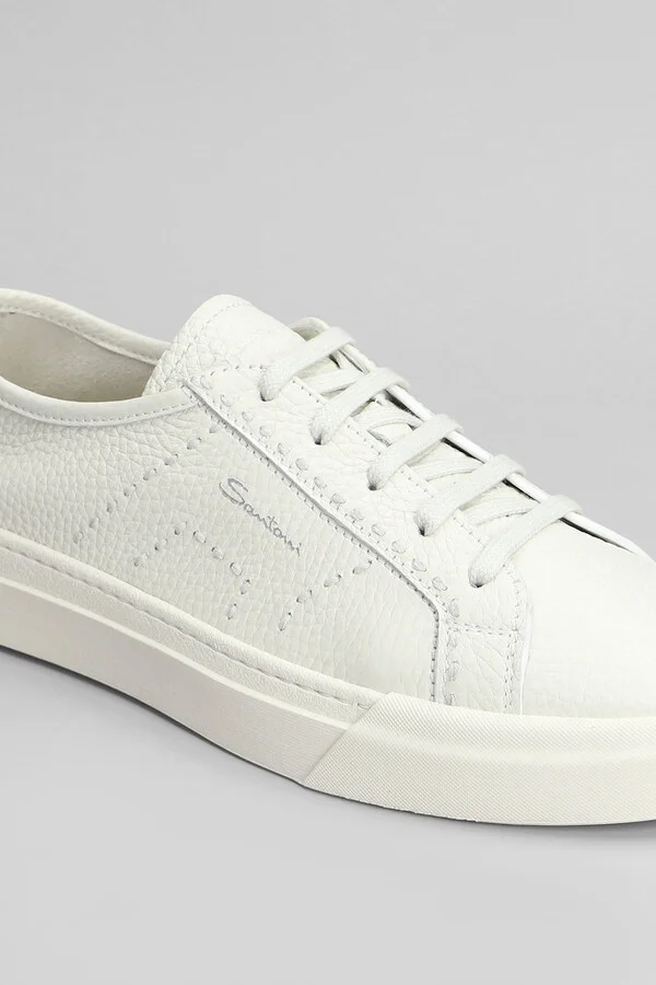 Dbs Sneakers In White Leather - Image 5