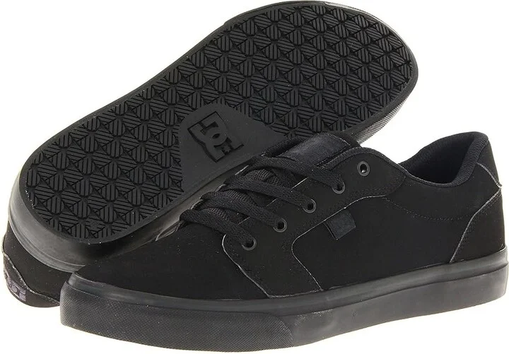 DC Anvil Men's Skate Shoes Black/Black : 6 D - Medium, Canvas/Leather/Suede