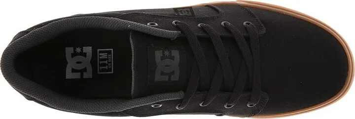 DC Anvil TX Men's Skate Shoes Black/Gum : 10 D - Medium, Canvas - Image 3