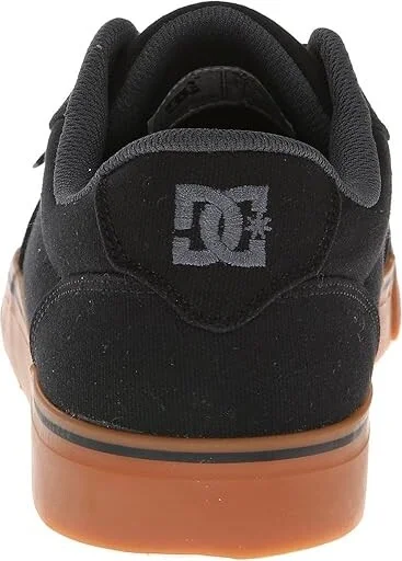 DC Anvil TX Men's Skate Shoes Black/Gum : 10 D - Medium, Canvas - Image 5