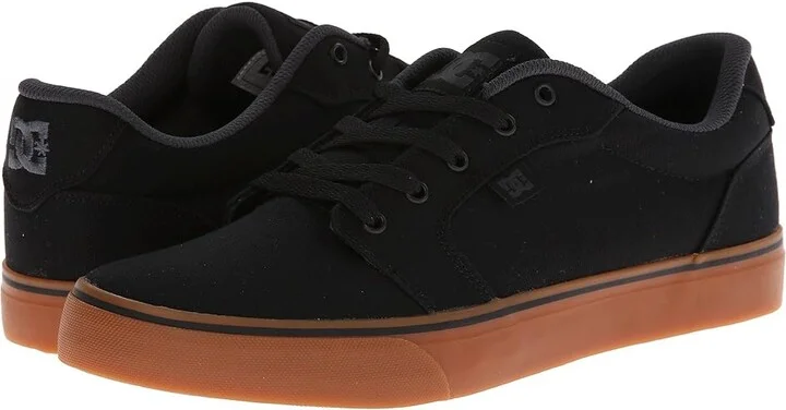 DC Anvil TX Men's Skate Shoes Black/Gum : 10 D - Medium, Canvas