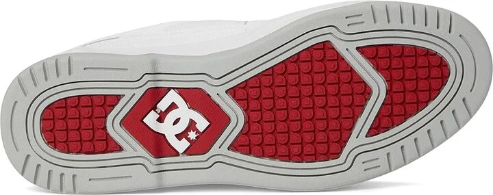 DC Construct Men's Shoes White/Red/Grey : 10.5 D - Medium, Leather - Image 3