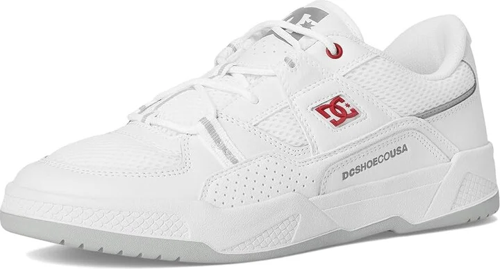 DC Construct Men's Shoes White/Red/Grey : 10.5 D - Medium, Leather - Image 5