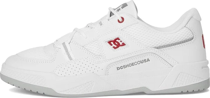 DC Construct Men's Shoes White/Red/Grey : 10.5 D - Medium, Leather - Image 6