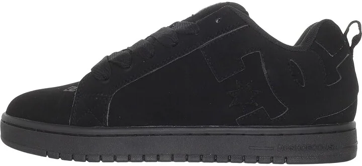 DC Court Graffik Men's Skate Shoes Black/Black/Black : 3 D - Medium, Leather - Image 7