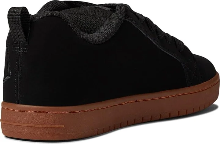 DC Court Graffik Men's Skate Shoes Black/Gum : 6 D - Medium, Leather - Image 4