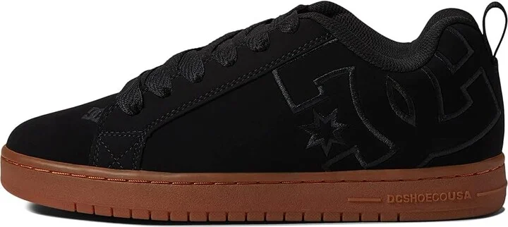 DC Court Graffik Men's Skate Shoes Black/Gum : 6 D - Medium, Leather - Image 6