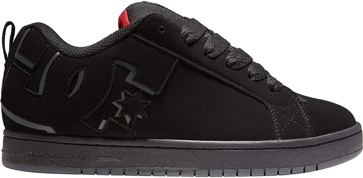 DC Court Graffik Men's Skate Shoes Black/Red : 10 D - Medium, Leather - Image 2