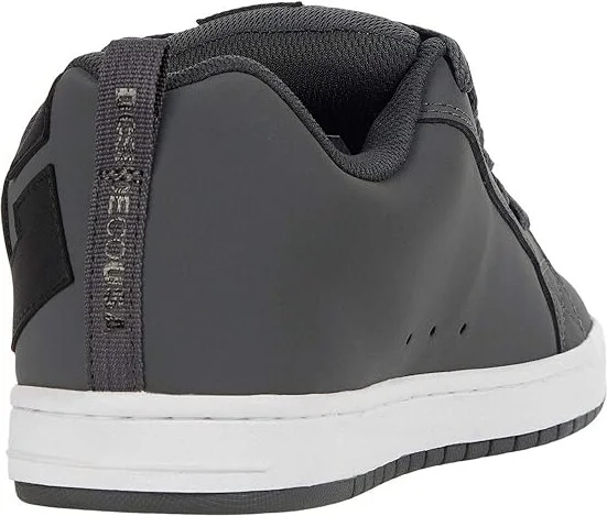 DC Court Graffik Men's Skate Shoes Dark Grey/Black/White : 10 D - Medium, Leather - Image 4