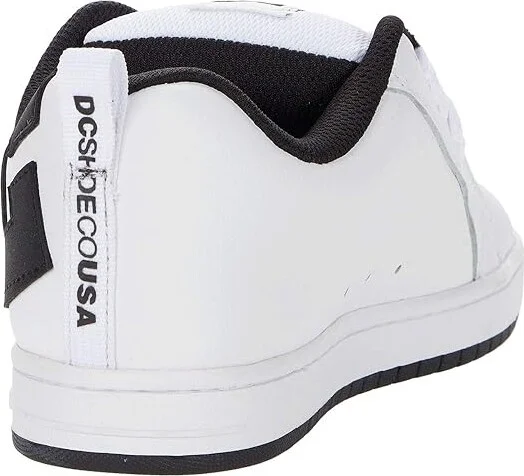 DC Court Graffik Men's Skate Shoes White/Black/Black : 10.5 D - Medium, Leather - Image 4