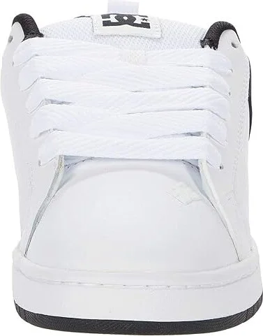 DC Court Graffik Men's Skate Shoes White/Black/Black : 10.5 D - Medium, Leather - Image 5