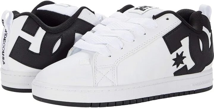 DC Court Graffik Men's Skate Shoes White/Black/Black : 10.5 D - Medium, Leather