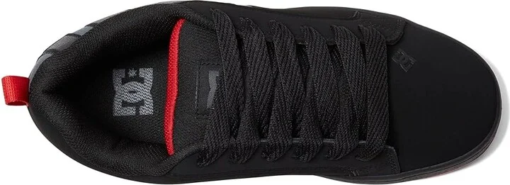 DC Court Graffik SQ Men's Skate Shoes Black/Grey/Red : 7 D - Medium, Suede - Image 2