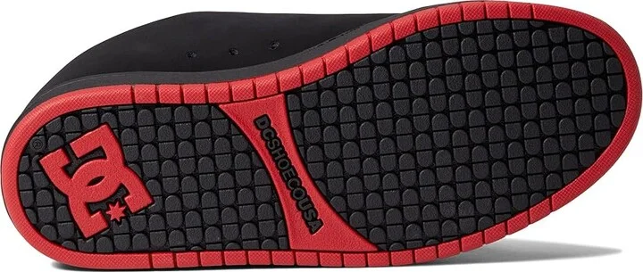 DC Court Graffik SQ Men's Skate Shoes Black/Grey/Red : 7 D - Medium, Suede - Image 3