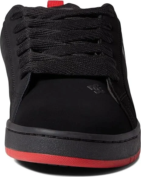 DC Court Graffik SQ Men's Skate Shoes Black/Grey/Red : 7 D - Medium, Suede - Image 5