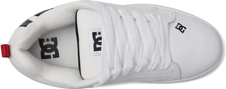 DC Court Graffik SQ Men's Skate Shoes White/Black/Black : 10 D - Medium, Suede - Image 2