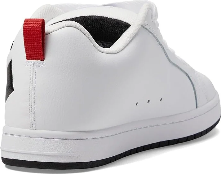 DC Court Graffik SQ Men's Skate Shoes White/Black/Black : 10 D - Medium, Suede - Image 4