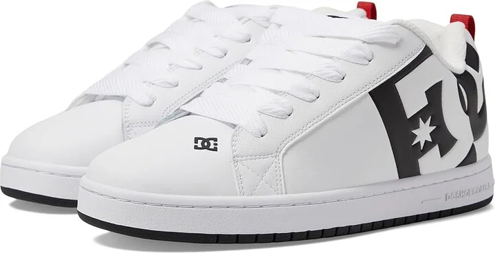 DC Court Graffik SQ Men's Skate Shoes White/Black/Black : 10 D - Medium, Suede
