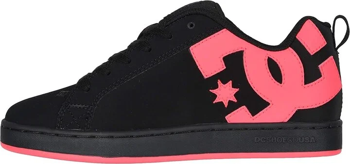 DC Court Graffik W Women's Skate Shoes Black/Hot Pink : 10 B - Medium - Image 7