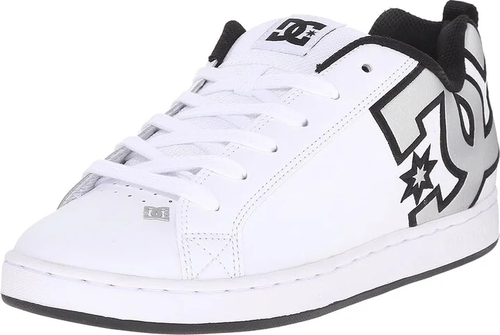 DC Court Graffik W Women's Skate Shoes White/Metallic Silver : 9 B - Medium - Image 2