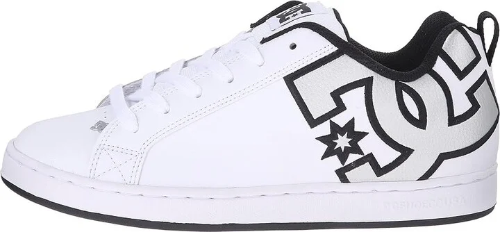 DC Court Graffik W Women's Skate Shoes White/Metallic Silver : 9 B - Medium - Image 7