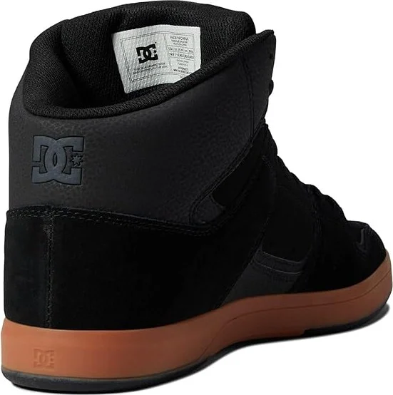 DC Cure Casual High-Top Skate Shoes Sneakers Men's Shoes Black/Gum 1 : 10 D - Medium, Suede/Leather - Image 4