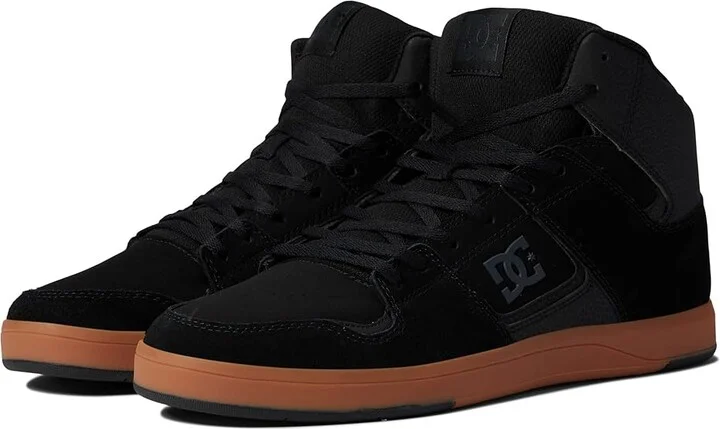 DC Cure Casual High-Top Skate Shoes Sneakers Men's Shoes Black/Gum 1 : 10 D - Medium, Suede/Leather