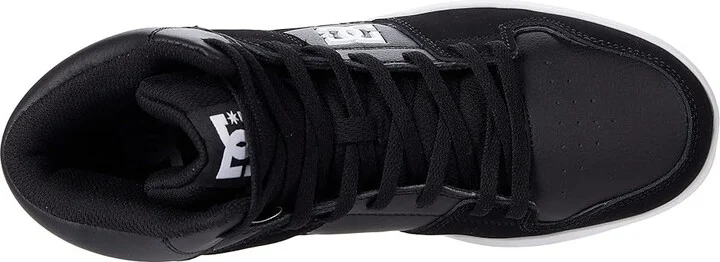 DC Cure Casual High-Top Skate Shoes Sneakers Men's Shoes Black/White : 10 D - Medium, Suede/Leather - Image 2