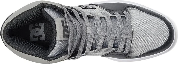 DC Cure Casual High-Top Skate Shoes Sneakers Men's Shoes Dark Grey/Light Grey : 10 D - Medium, Suede/Leather - Image 2