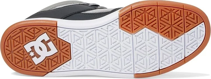 DC Cure Casual High-Top Skate Shoes Sneakers Men's Shoes Dark Grey/Light Grey : 10 D - Medium, Suede/Leather - Image 3