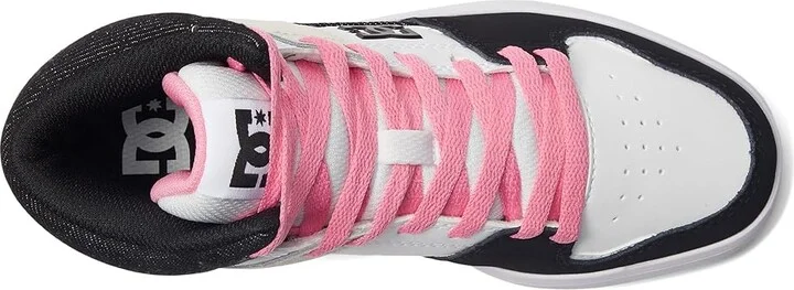 DC DC Shoes Cure Hi Top Women's Shoes Black/Crazy Pink/Denim : 10.5 B - Medium, Leather - Image 2